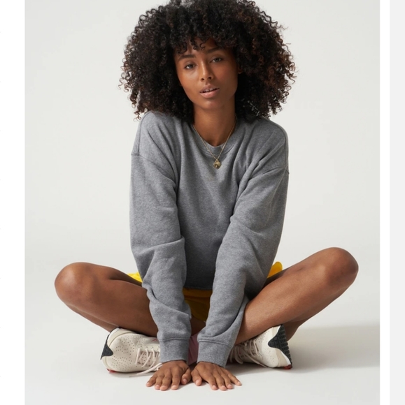 WSLY Ecosoft Cropped Crewneck Sweatshirt - Picture 4 of 5